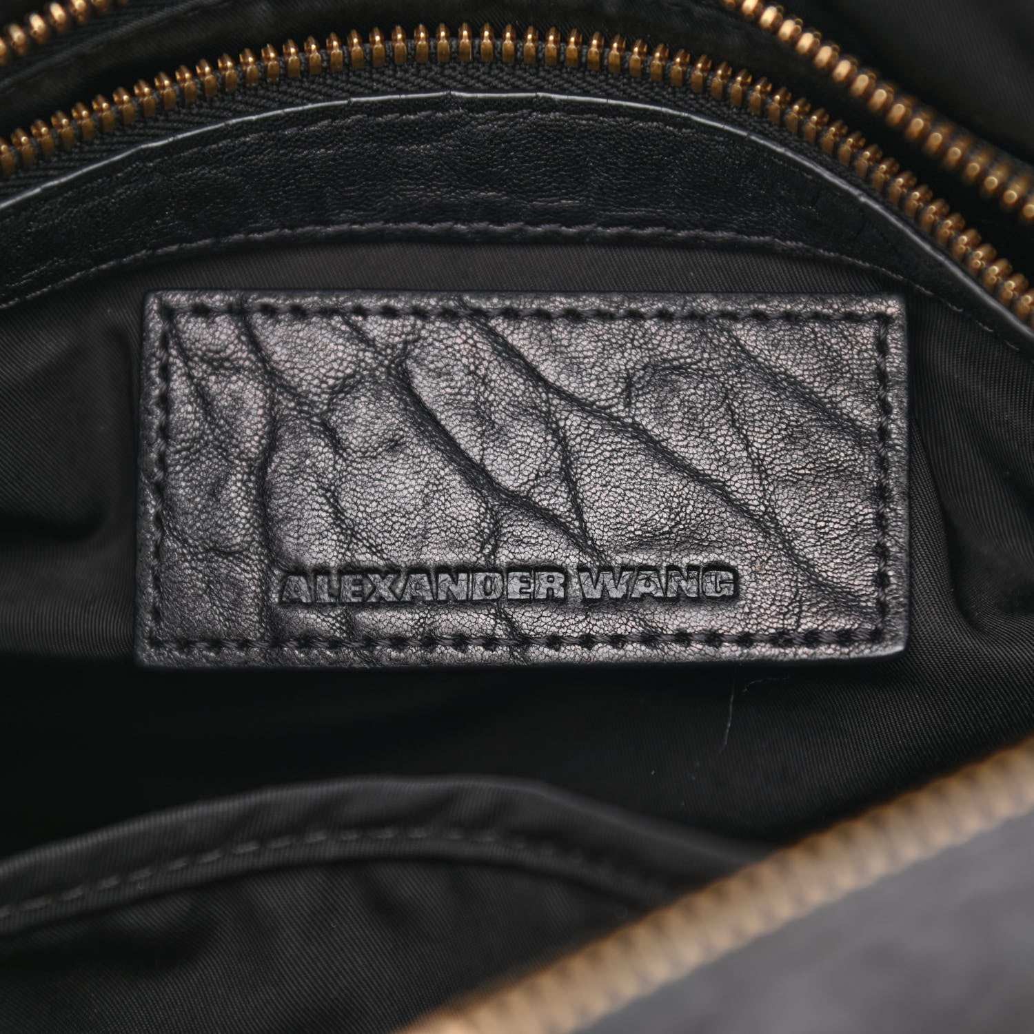 Alexander Wang Pebbled Lambskin Rockie Black Antique Brass Hardware 6 of 9
