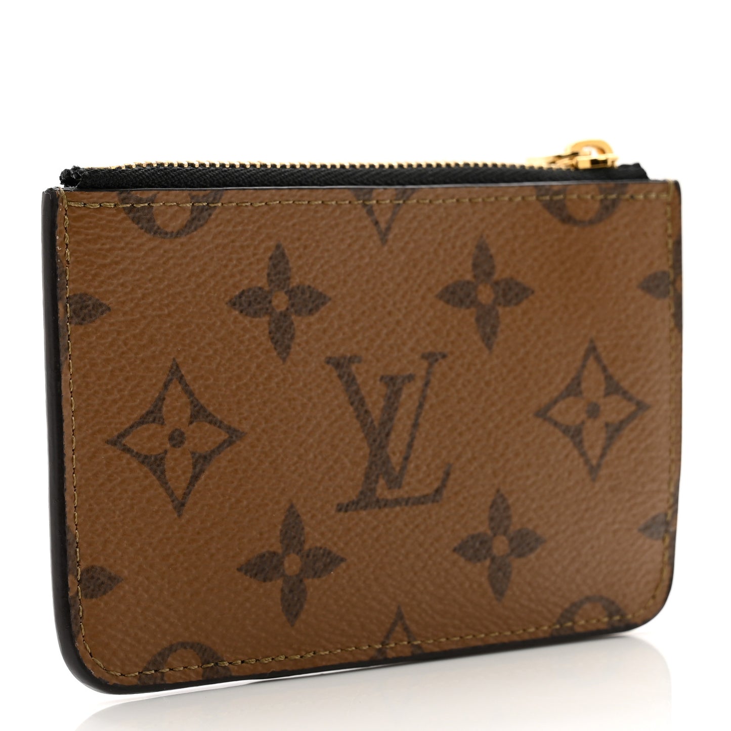 Reverse Monogram Zipped Romy Card Holder