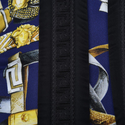 Versace Nylon Palazzo Medusa Belt Print Backpack Blue 9 of 10