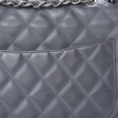 Chanel Lambskin Quilted Jumbo Single Flap Grey 20 of 20