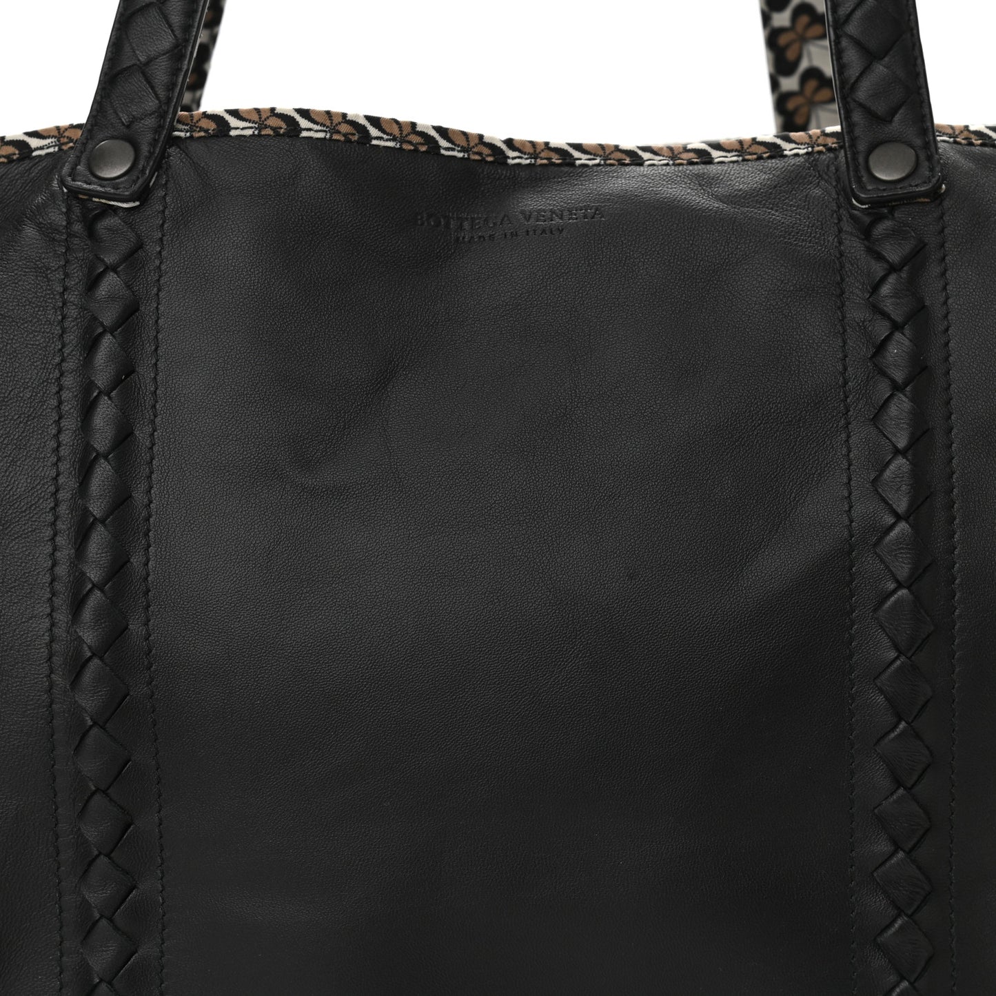 Nappa Nylon Medium Reversible Butterfly Shoulder Bag Black Cement
