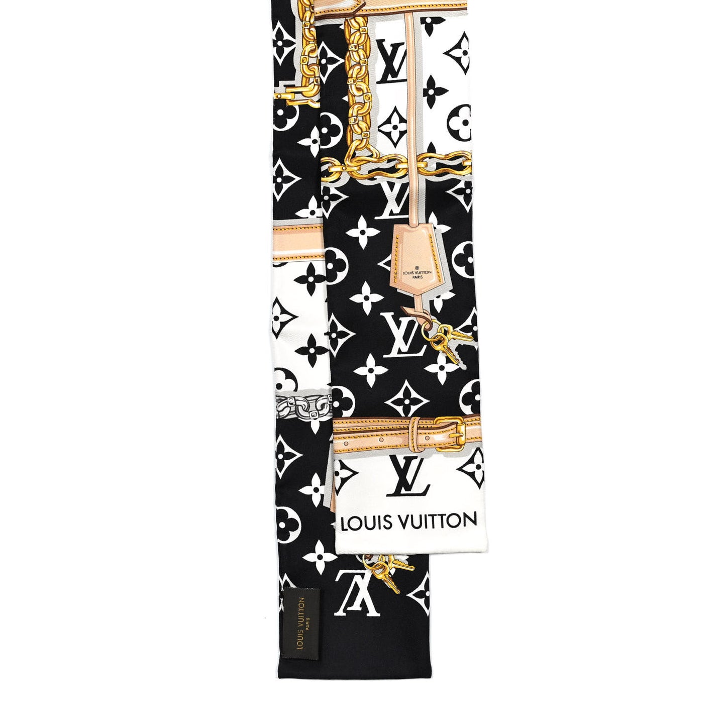 Silk Monogram Confidential Bandeau Black