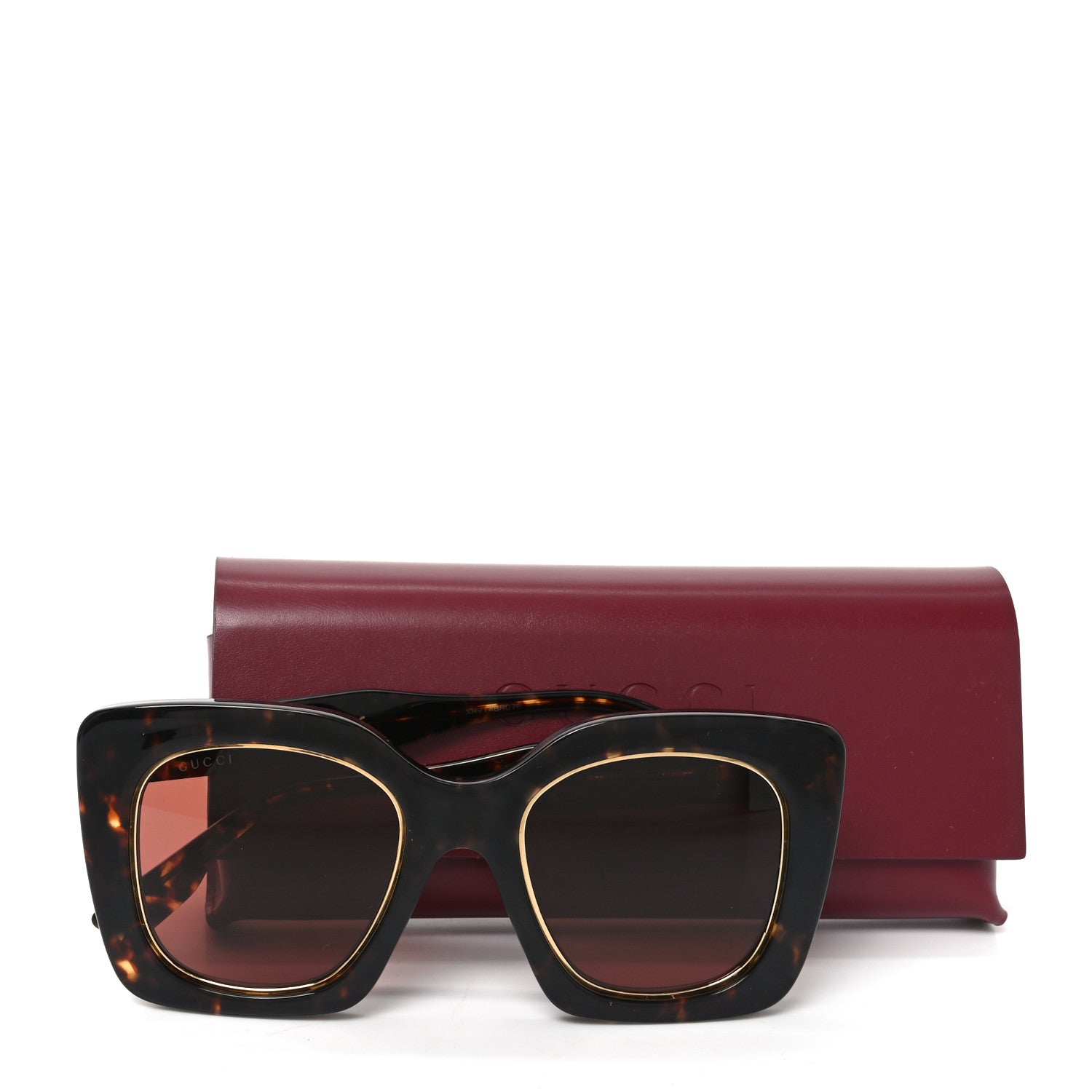 Gucci Acetate Oversize Sunglasses GG1151S  Havana Brown 7 of 7