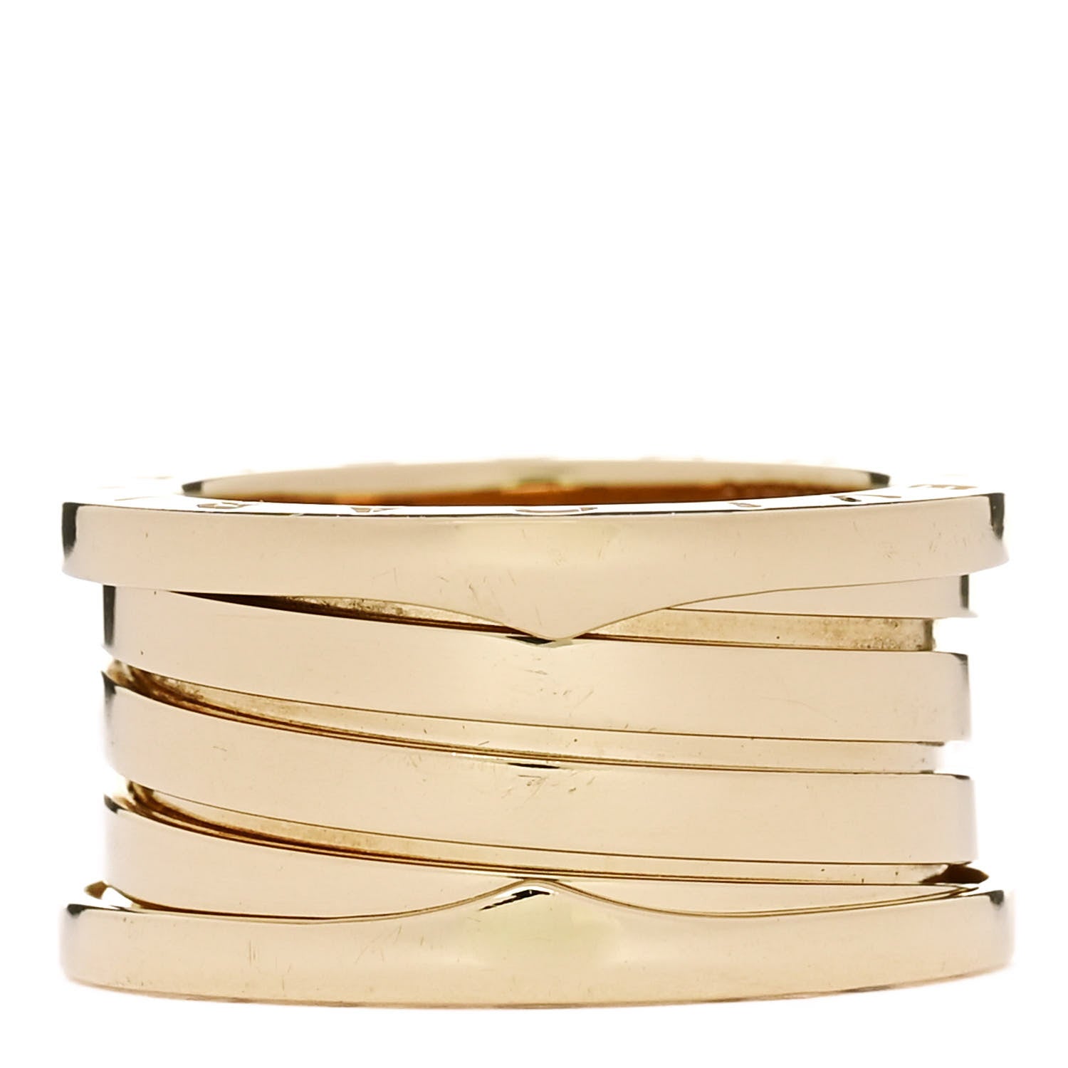 Bulgari 18K Yellow Gold B.Zero1 Four-Band Ring 53 6.25 3 of 6