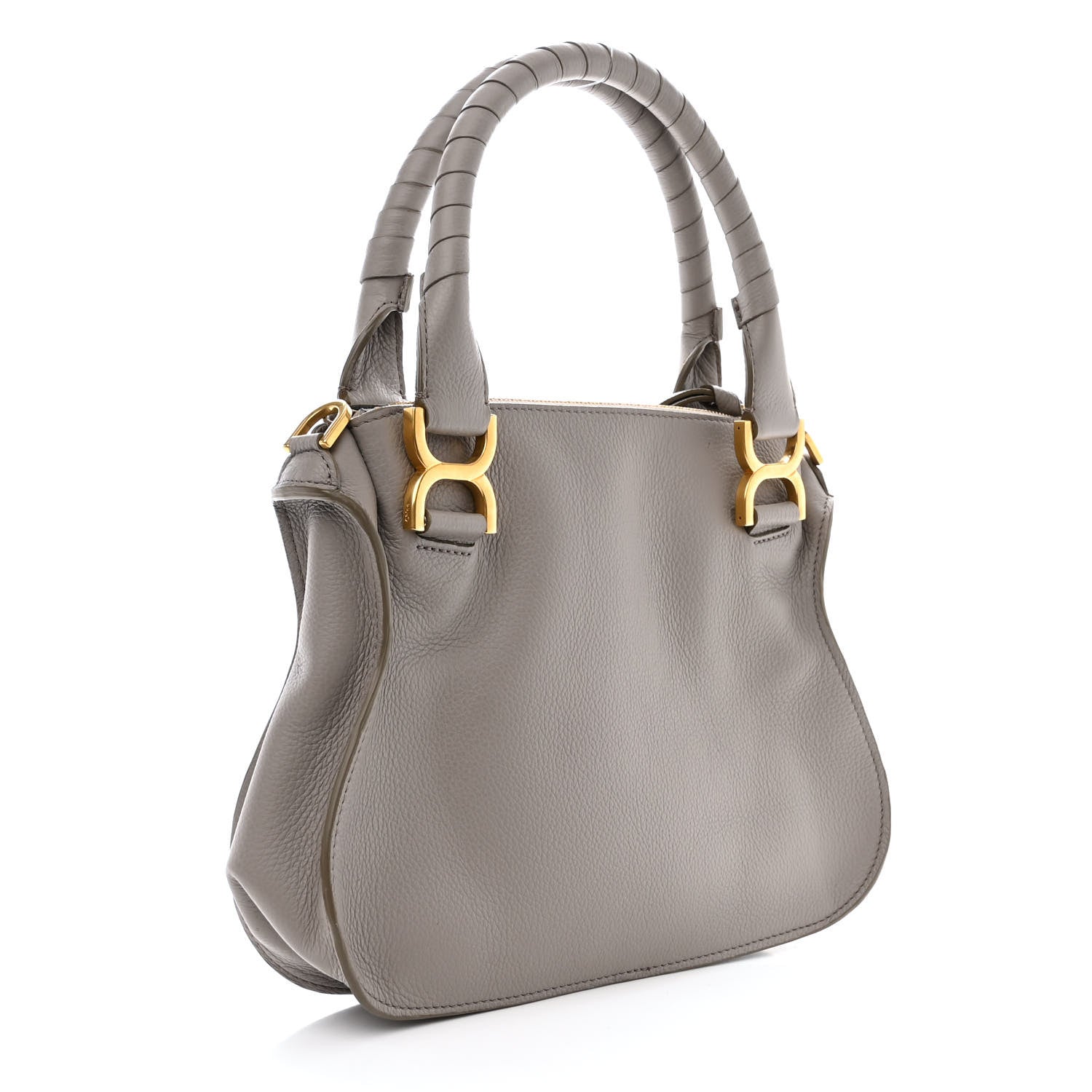 Chloe Calfskin Small Marcie Satchel Cashmere Grey 3 of 11
