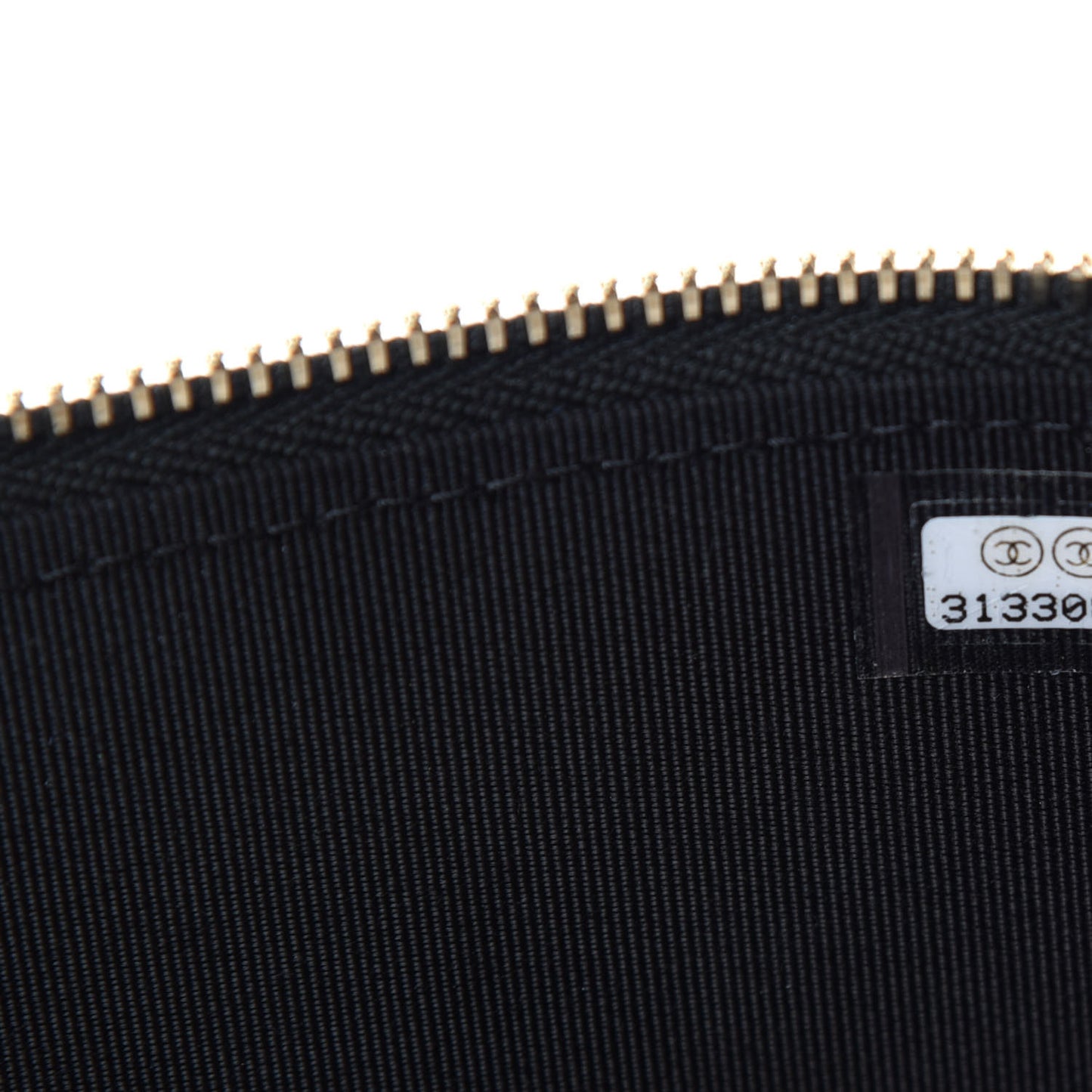 Lambskin Camellia Embossed Small Vanity Case With Chain Black