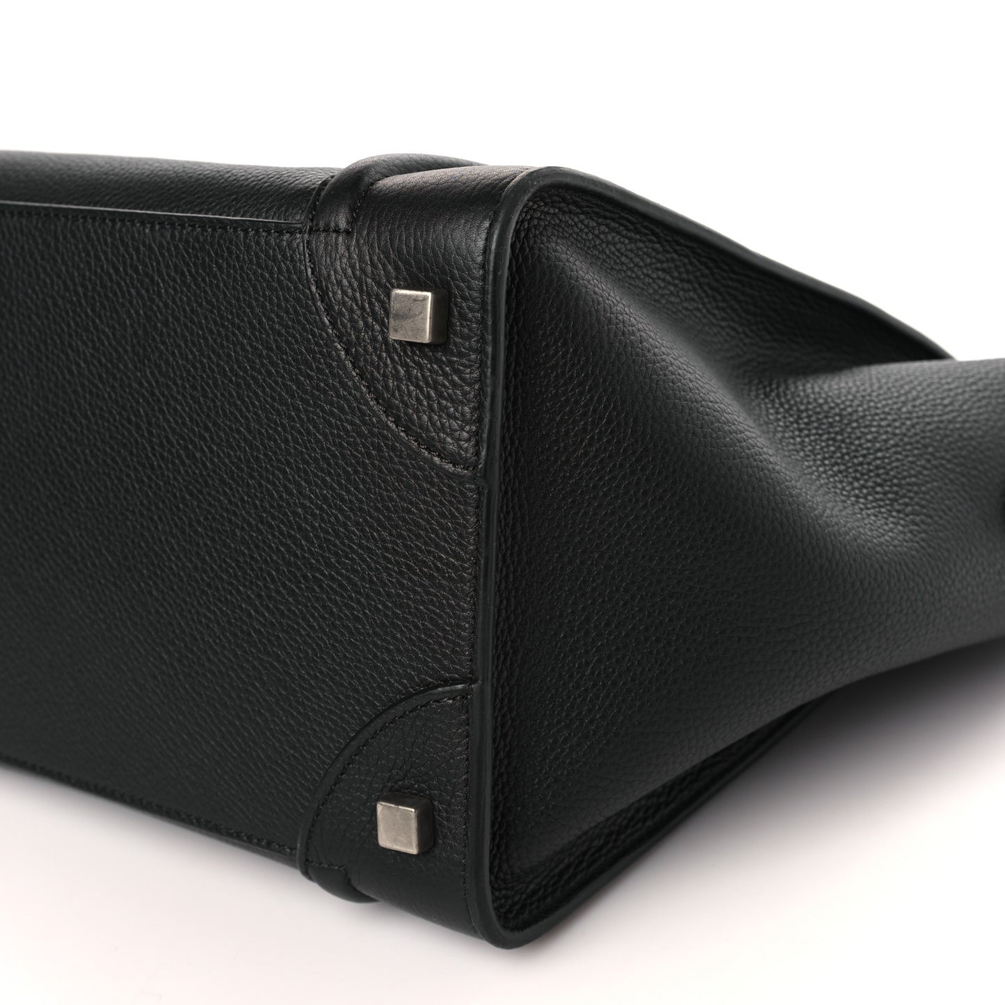 Drummed Calfskin Mini Luggage Black