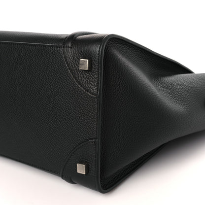 Celine Drummed Calfskin Mini Luggage Black 8 of 8