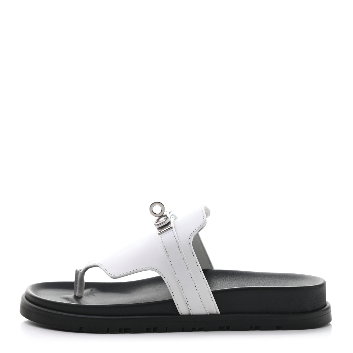 Calfskin Womens Empire Sandals 35 White