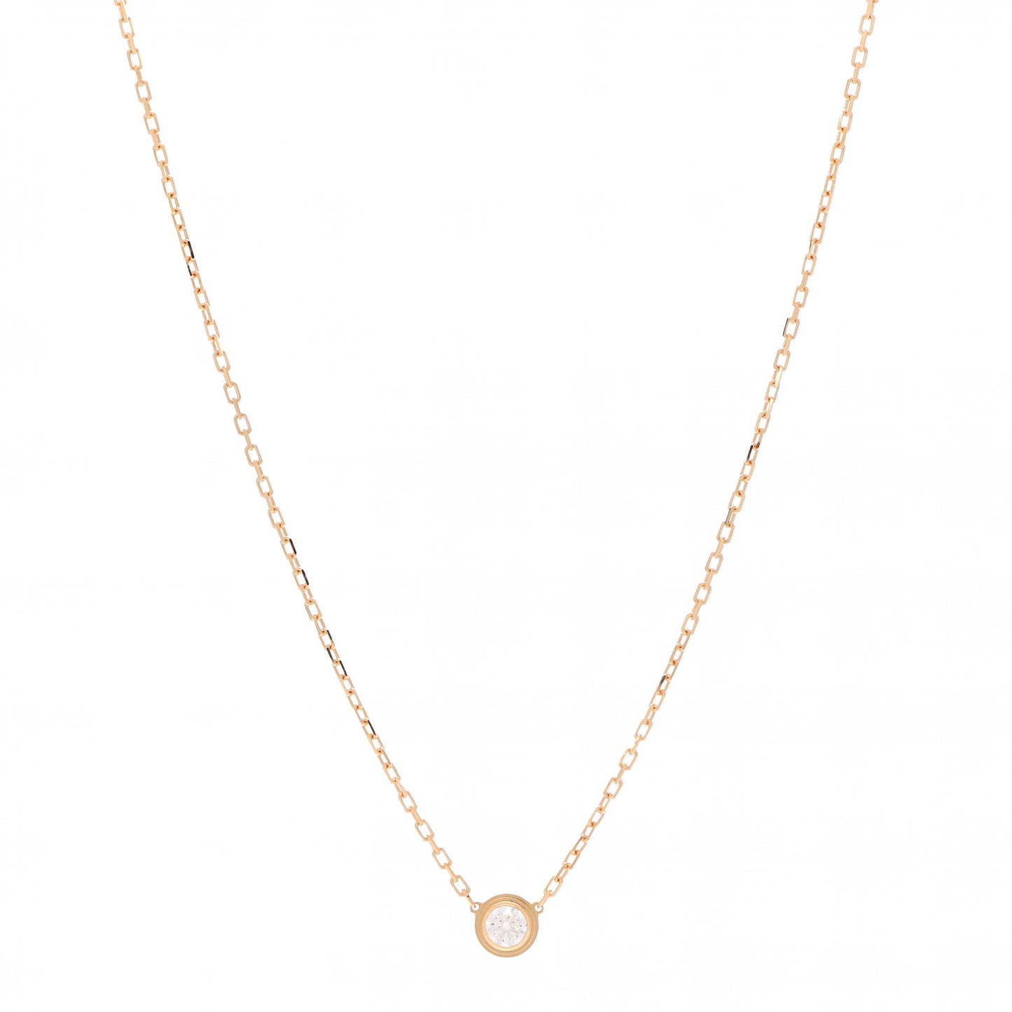 18K Yellow Gold Diamond LM D'Amour Pendant Necklace
