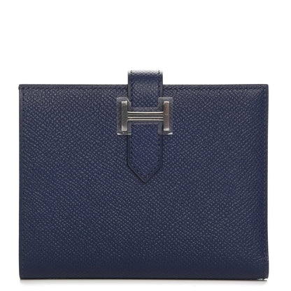 Hermes Epsom Bearn Compact Wallet Bleu Saphir 1 of 7