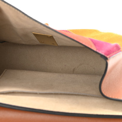 Chloe Calfskin Suede Rainbow Patchwork Drew Shoulder Bag Caramel 5 of 12