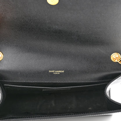 Saint Laurent Grain De Poudre Medium Classic Monogram Kate Satchel Black 5 of 11
