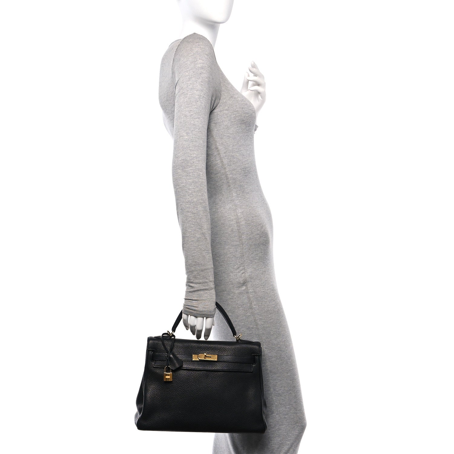 Hermes Togo Kelly Retourne 32 Black 2 of 10