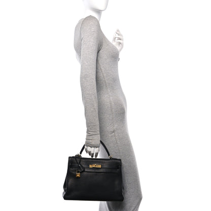 Hermes Togo Kelly Retourne 32 Black 2 of 10
