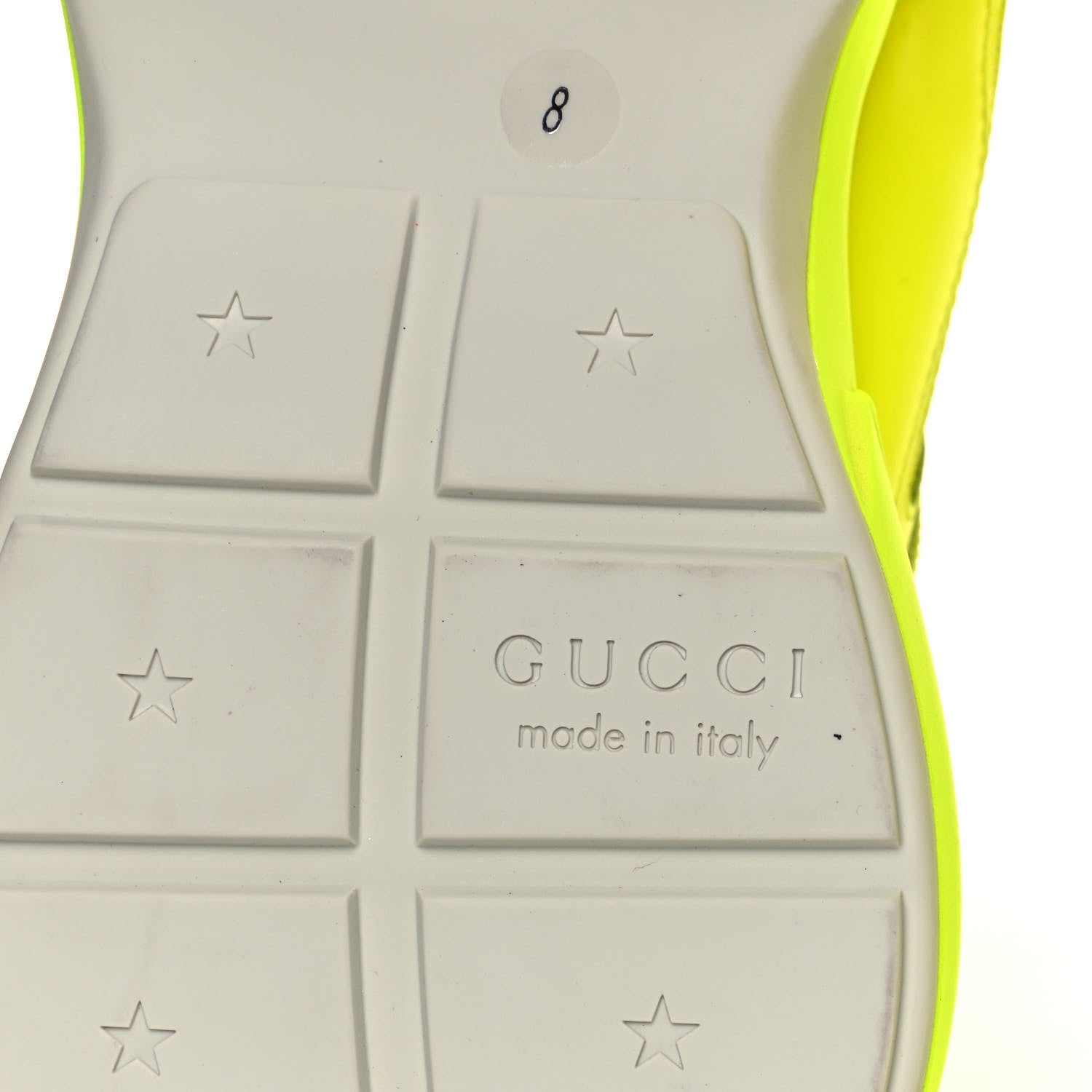 Gucci Calfskin Mens Rhyton Sneakers 8 Yellow Fluo 6 of 8