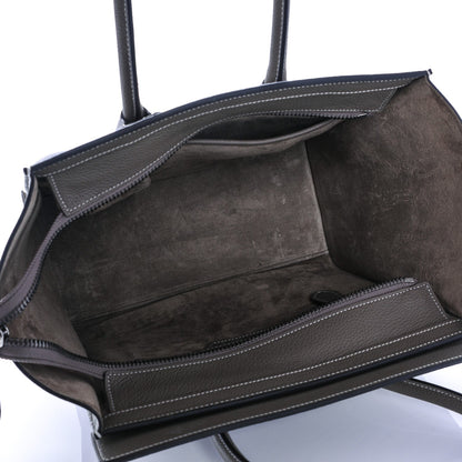 Celine Drummed Calfskin Micro Luggage Souris 5 of 8