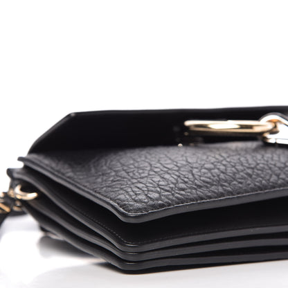 Chloe Large Grain Lambskin Shiny Goatskin Small Faye Shoulder Bag Black 6 of 9