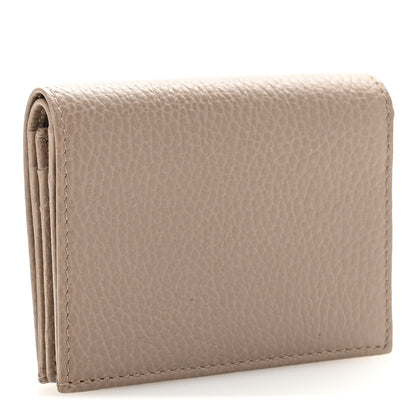 Gucci Pebbled Calfskin GG Marmont Card Case Porcelain Rose 3 of 9