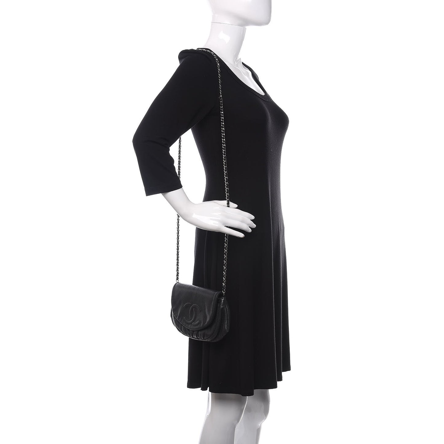 Caviar Half Moon Wallet On Chain WOC Black
