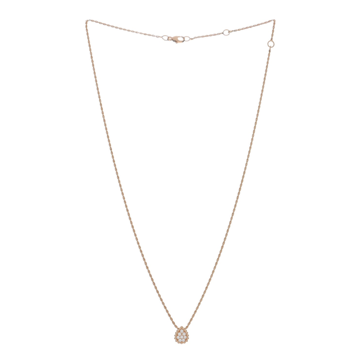 Boucheron 18K Rose Gold Diamond XS Serpent Boheme Necklace 3 of 6