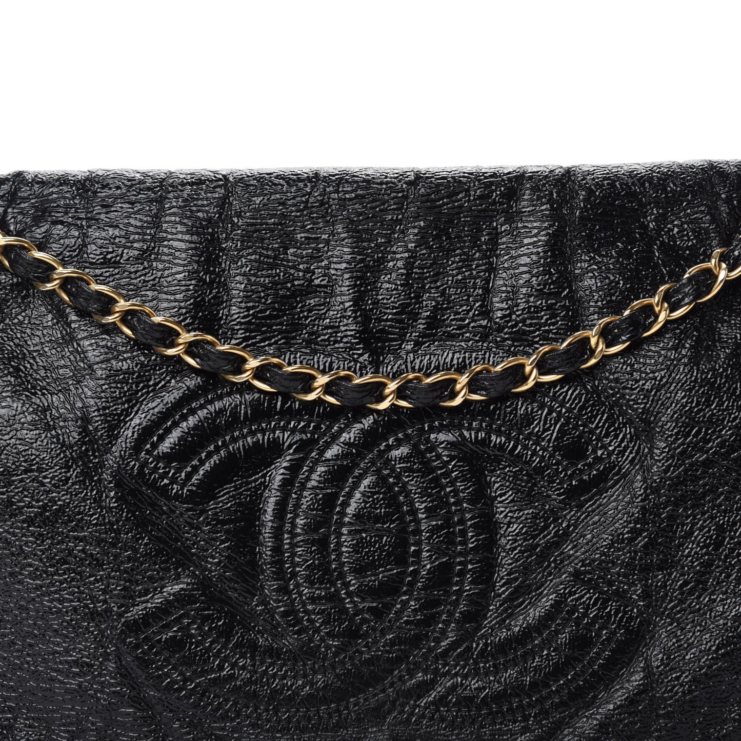 Vinyl Medium Rock and Chain Flap Black