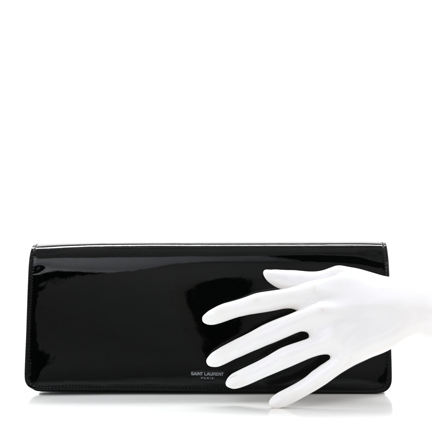 Saint Laurent Patent Calfskin Clutch Black 2 of 7