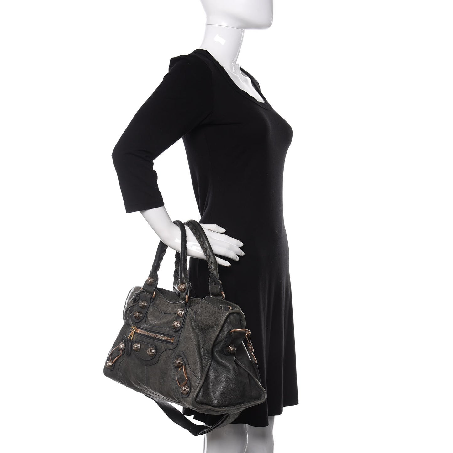 Agneau Giant 21 Rose Gold Hardware Part Time Anthracite