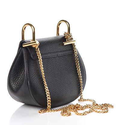 Chloe Grained Lambskin Nano Drew Shoulder Bag Black 3 of 12