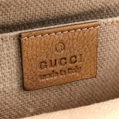 Gucci Metallic Grained Calfskin Crystal Frame Evening Bag Bronze 6 of 14