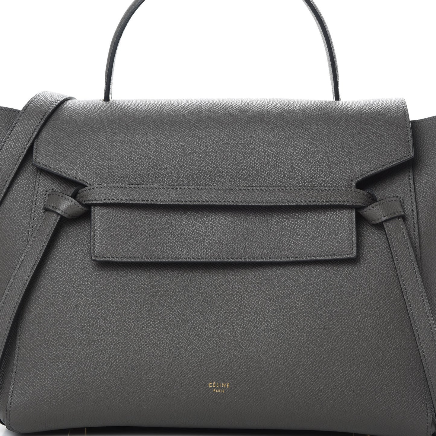Grained Calfskin Mini Belt Bag Grey