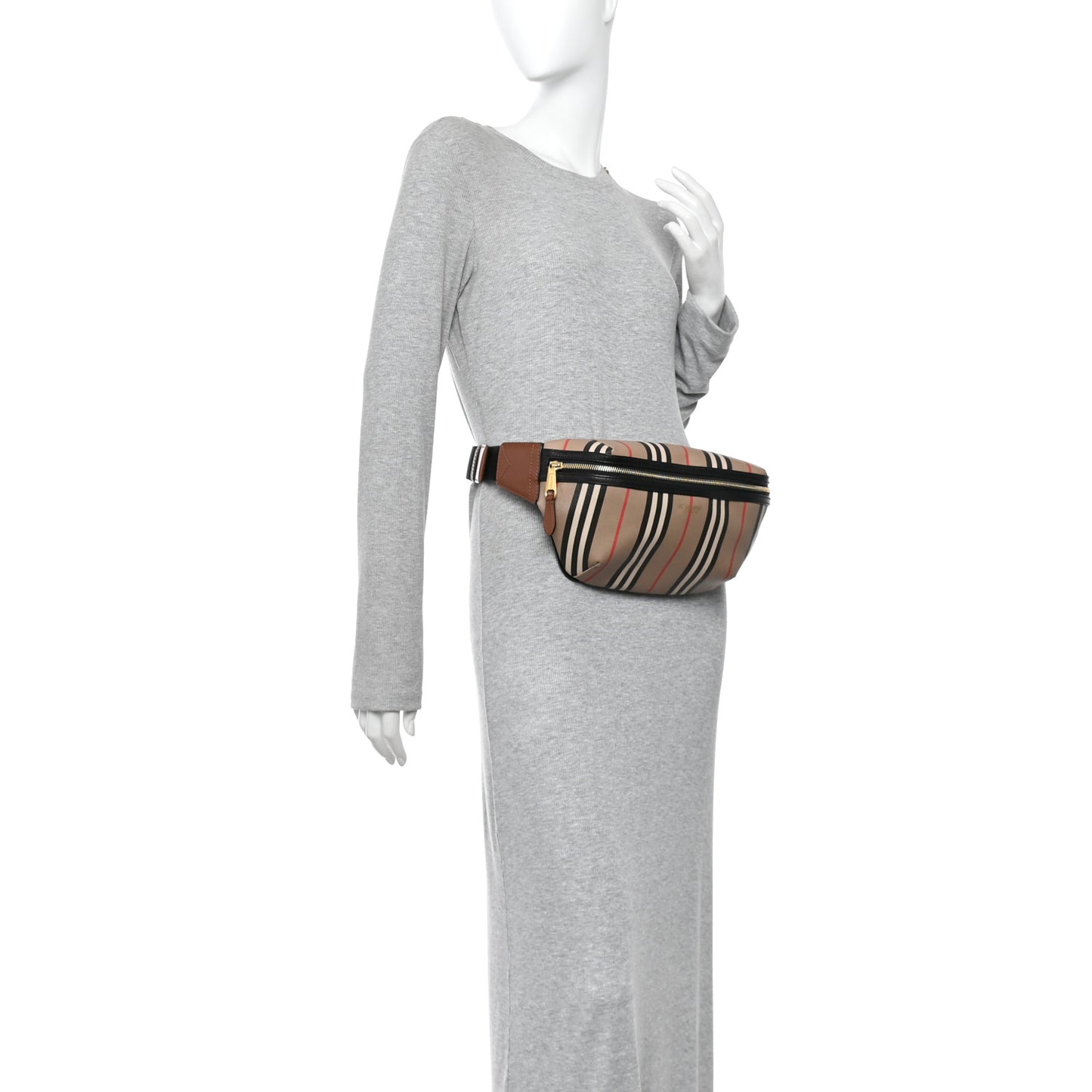 E-Canvas Icon Stripe Sonny Bum Bag Archive Beige