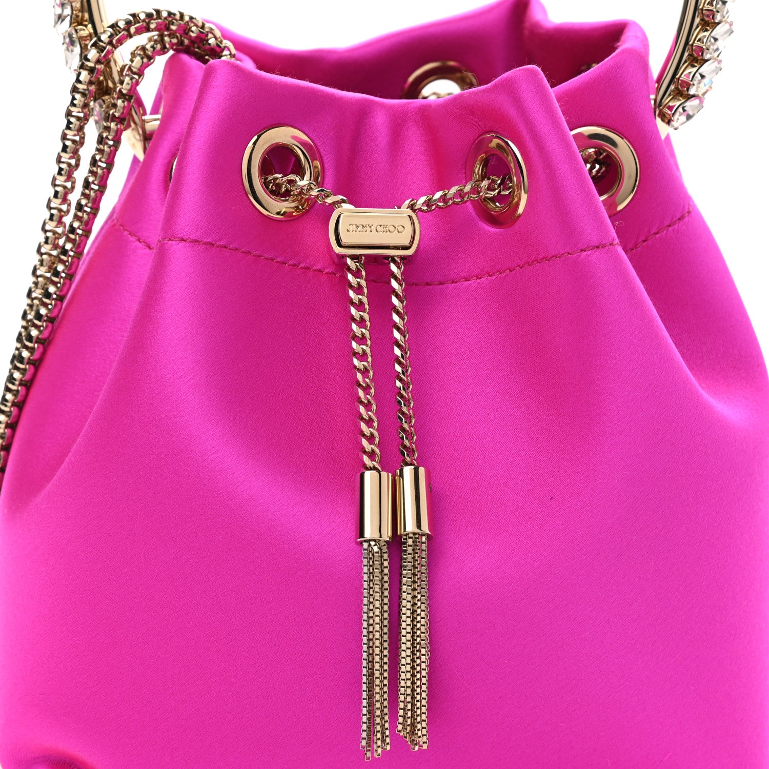 Jimmy Choo Satin Bon Bon Bag Fuchsia 8 of 11
