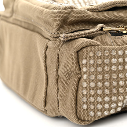 Marc Jacobs Cotton Canvas Crystal Embellished The Cargo Bag Slate Green 10 of 10