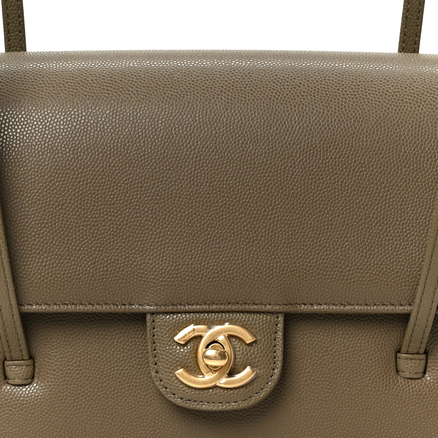 Chanel Shiny Caviar Preppy Coco Small Flap Dark Khaki 8 of 11