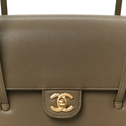 Chanel Shiny Caviar Preppy Coco Small Flap Dark Khaki 8 of 11