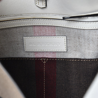 Burberry Canvas Mega Check Medium Ashby Hobo White 6 of 16