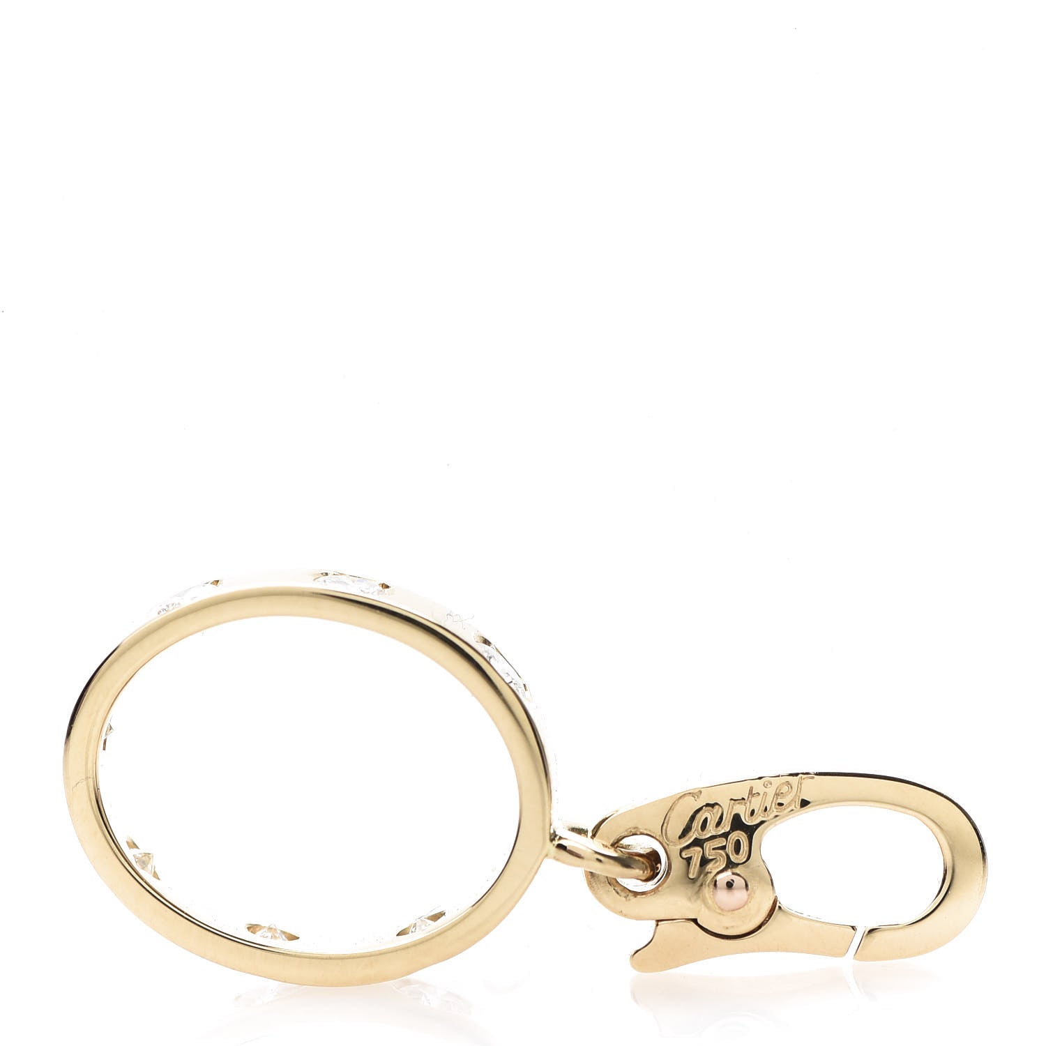 Cartier 18K Yellow Gold Diamond LOVE Ring Charm 3 of 5