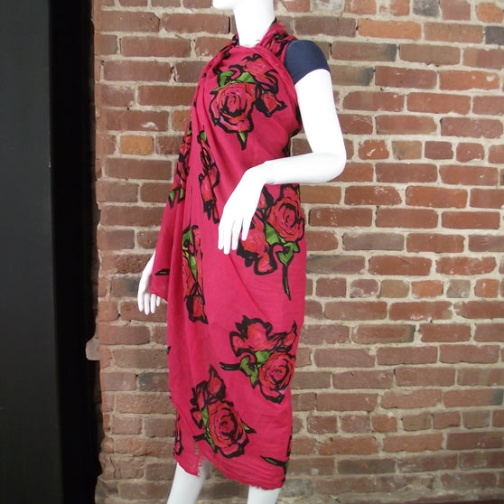 Monogram Roses Cashmere/Silk Scarf