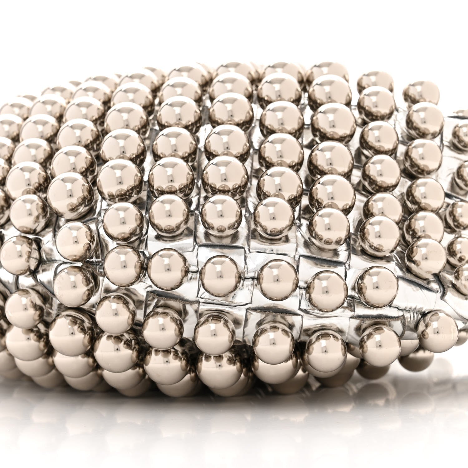 Bottega Veneta Metallic Nappa Studded Intrecciato Mini Jodie Silver 10 of 10