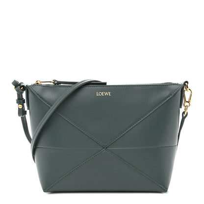 Loewe Shiny Calfskin Puzzle Fold Pouch Vetiver 1 of 14