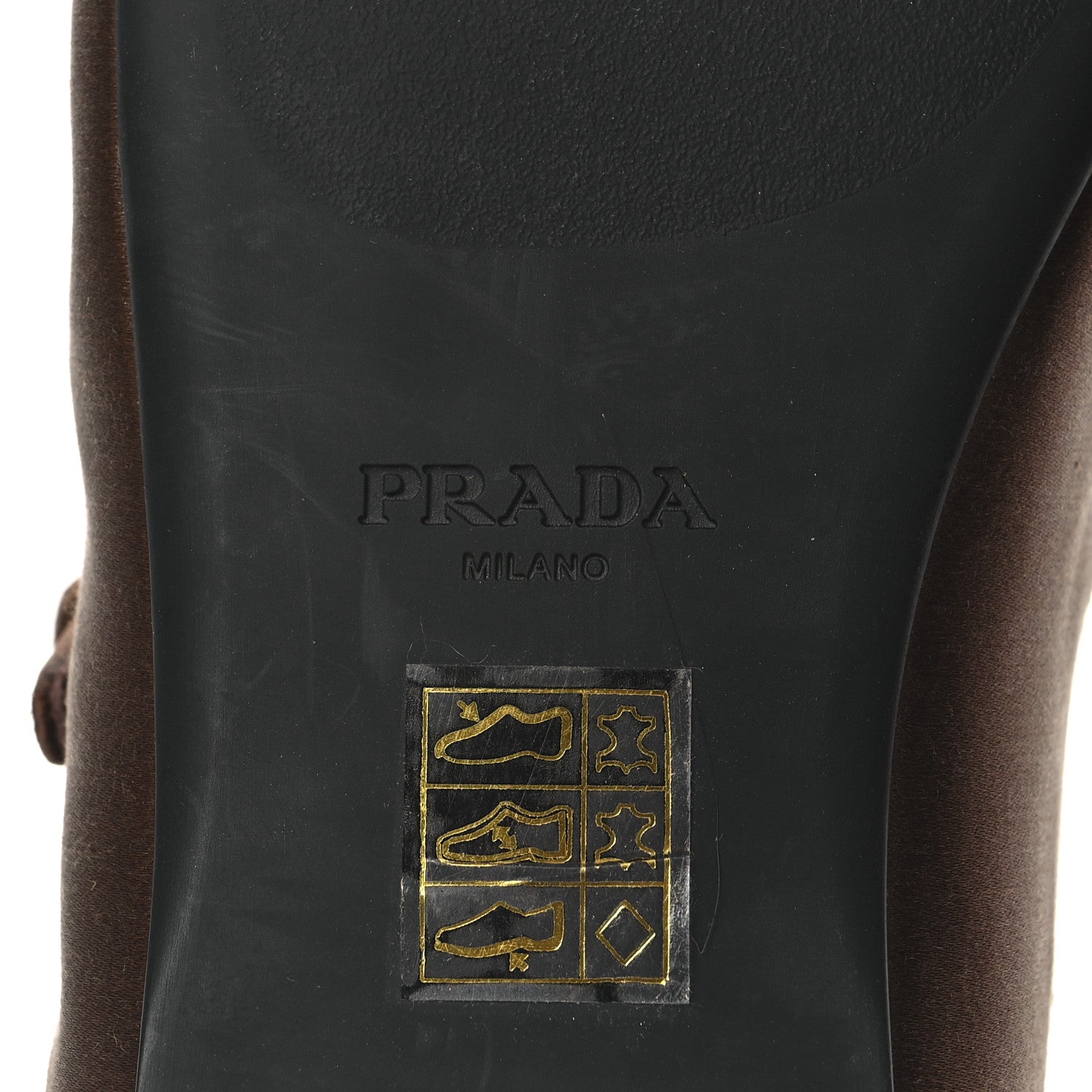 Prada Satin Triangle Ballerina Flats Tabacco 8 of 10