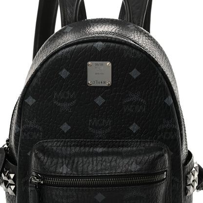 MCM Visetos Side Stud Mini Stark Backpack Black 7 of 10