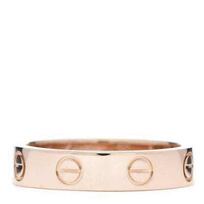 Cartier 18K Pink Gold Diamond 4mm LOVE Wedding Band Ring 50 5.25 3 of 5