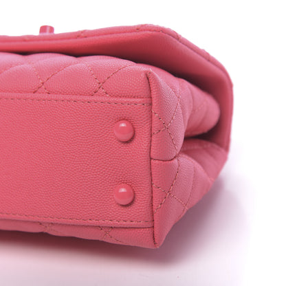 Chanel Caviar Quilted Incognito Extra Mini Coco Handle Flap Pink 9 of 10