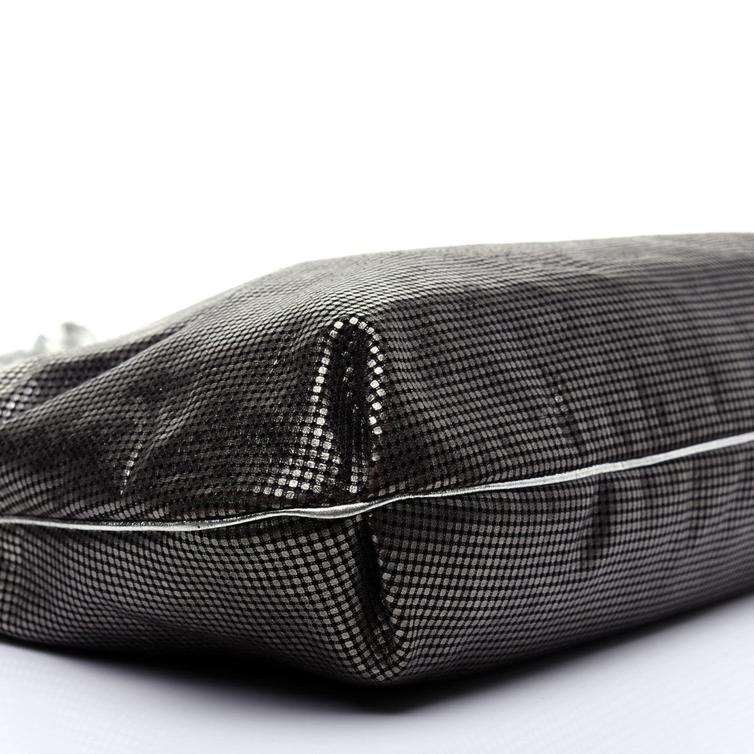 Chanel Metallic Perforated Lambskin Hollywood Hobo Silver 6 of 11
