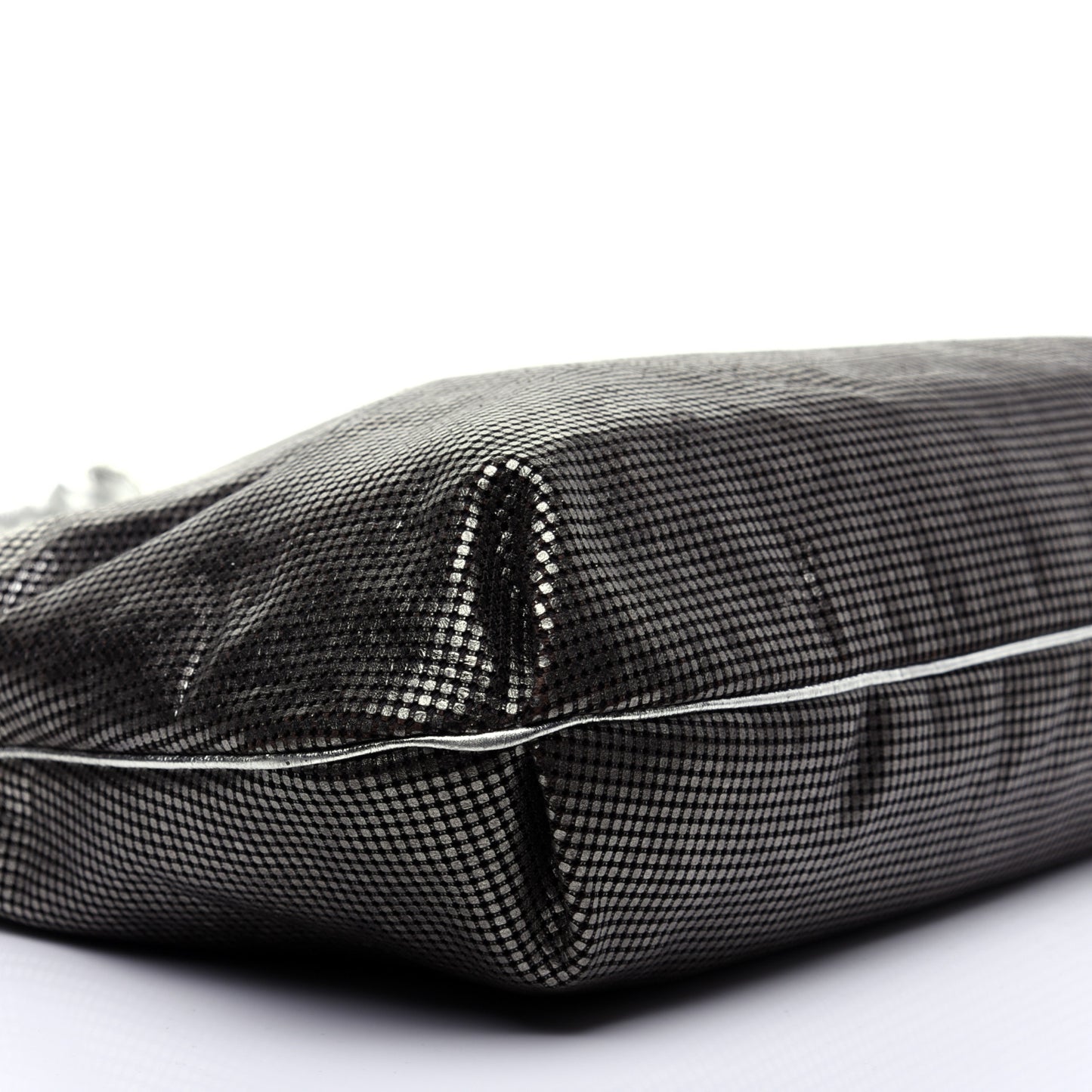Metallic Perforated Lambskin Hollywood Hobo Silver