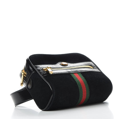 Gucci Suede Small Ophidia Belt Bag 85 34 Black 4 of 13