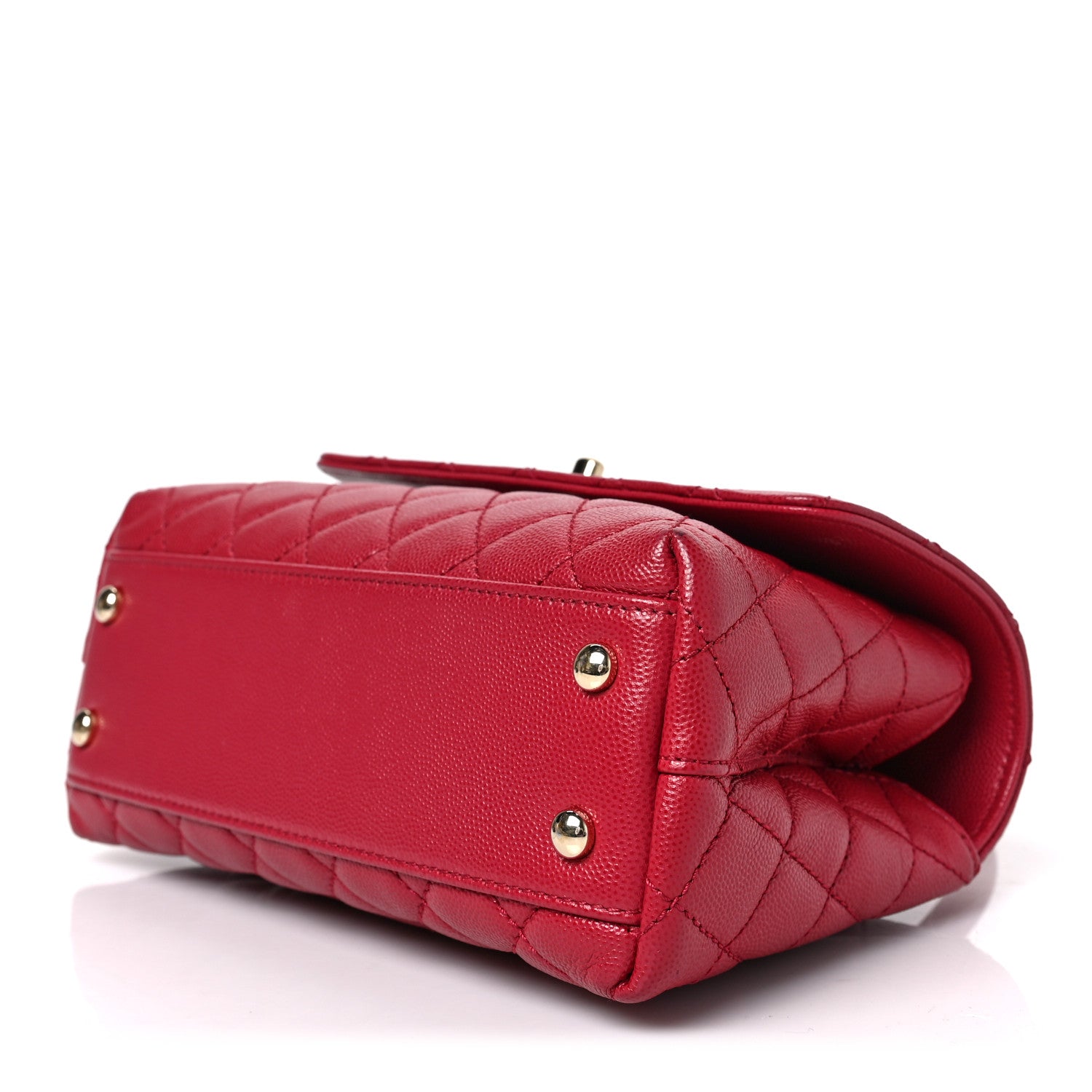 Chanel Caviar Quilted Mini Coco Handle Flap Dark Pink 9 of 9
