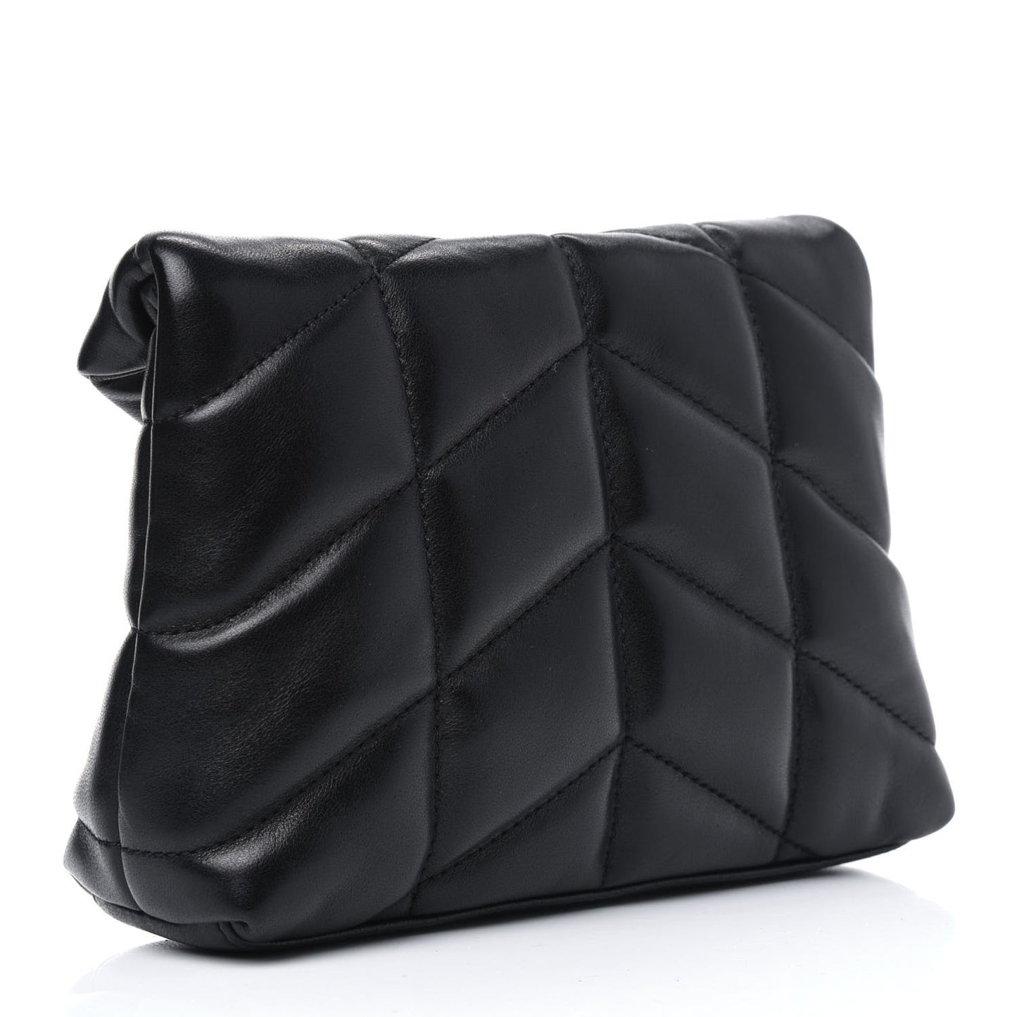 Lambskin Monogram Loulou Puffer Pouch Clutch Black